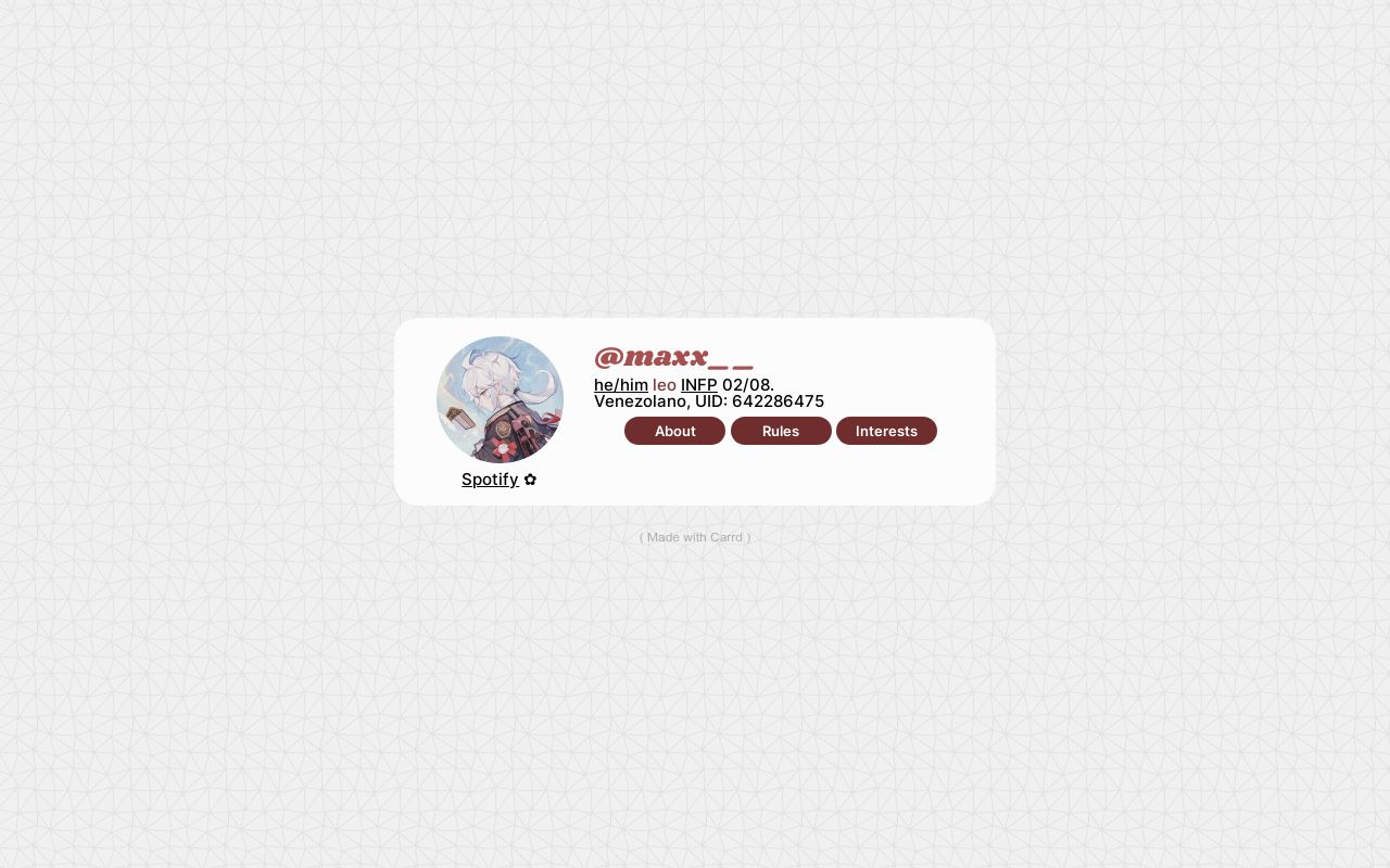 Carrd profile picture for @karlitos